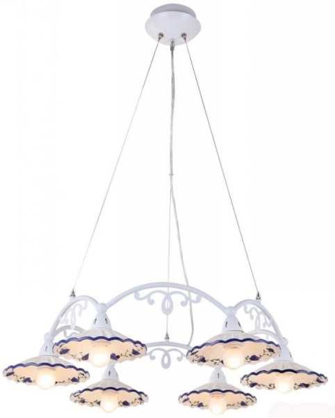 Люстра потолочная Arte Lamp A6473LM-6WH Anna 6x40 Вт E27 белый 