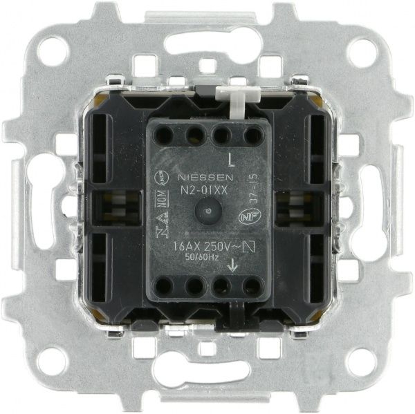 Вимикач одноклавішний ABB Zenit без підсвітки 10 А 230В IP20 білий N2201 BL Z