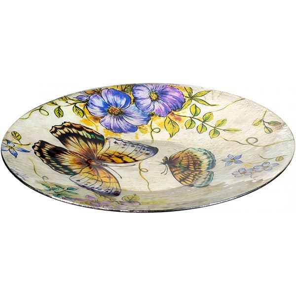Блюдо Метелики в квітах 41 см
