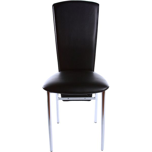 Стул обеденный Nowy Styl AMELY CHROME (BOX) (CH) V-4 хром/черный