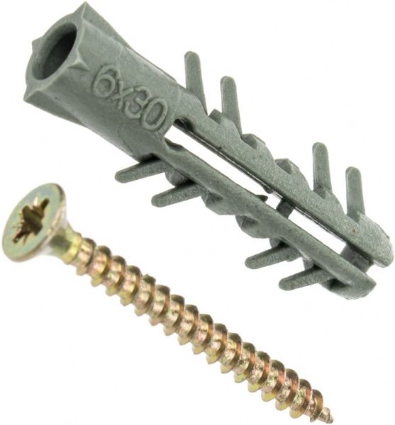 Дюбель распорный с универсальным шурупом 6x30 мм 100 шт. Expert Fix