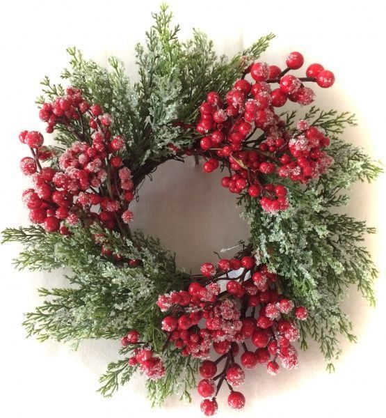 Вінок новорічний з хвоєю, ягодами d360 мм EPI-36953 