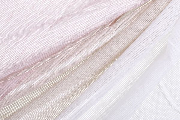 Тканина тюлева сітка зі смужками 295 см рожевий у смужку 