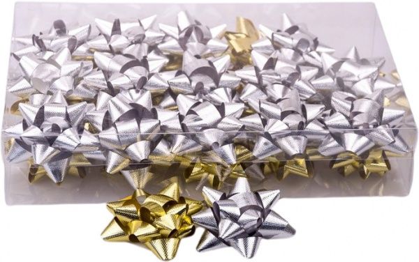 Бантики Зірочка металік 0865-3 7 см в асортименті 
