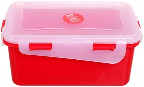 Контейнер Фиеста 650 мл прямоугольный красный Алеана