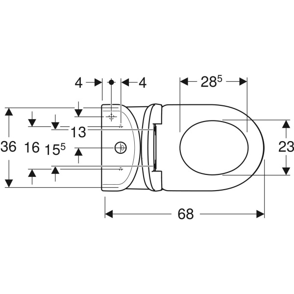 Унитаз-компакт Geberit Selnova Rimfree с сиденьем