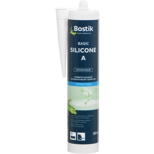 Герметик силиконовый Bostik универсальный Basic Silicone A прозрачный 280мл