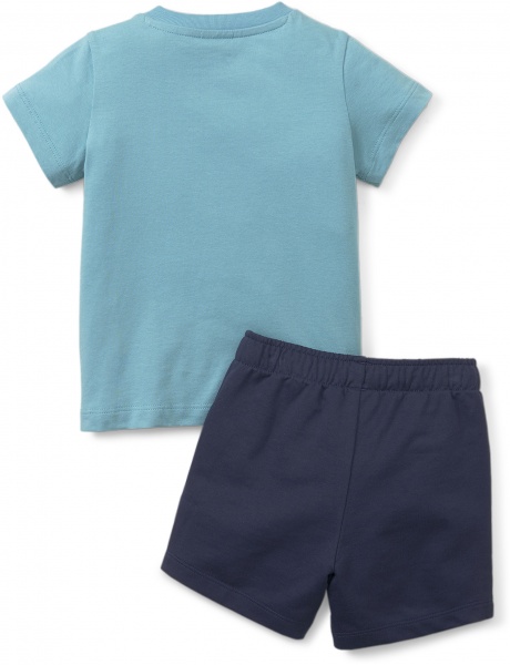 Комплект дитячого одягу Puma Minicats Tee & Shorts Set 84583961 р. 104 блакитний