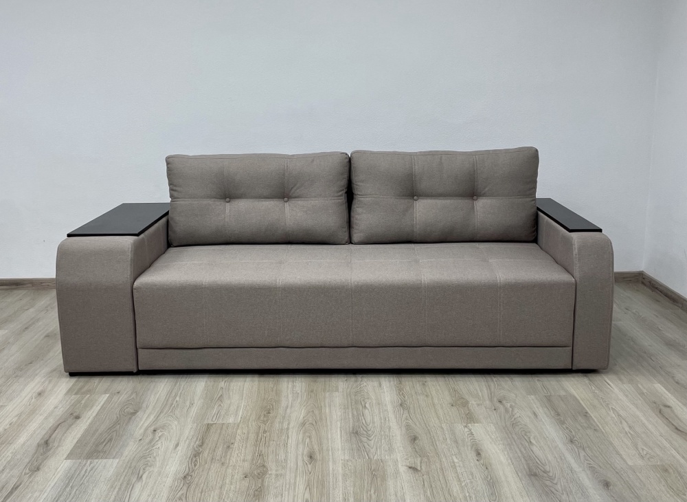 Диван прямий Елегант ЕпіСофт Діжон права ніша капучино 2400x1060x890 мм