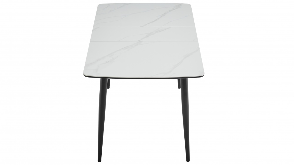 Стол обеденный Prestol Лейк 1200(1500)x800x750мм белый/черный