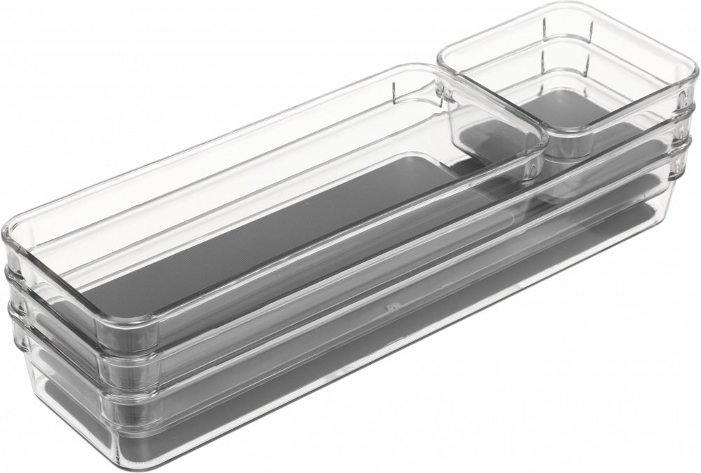 Органайзер Flamberg органайзер для шухляд з 4 частин прозорий 4PCS SET Non-slip Drawer box