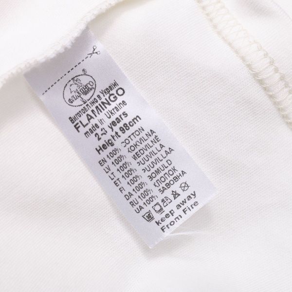 Піжама для дівчаток Фламінго р.128 білий із рожевим 237-212 