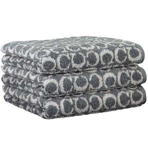 Полотенце махровое Ring 50x100 см темно-серый Cawo 