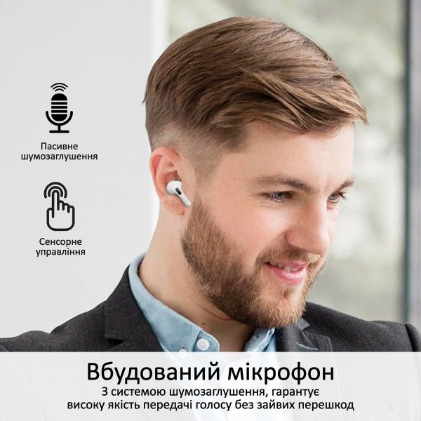 Навушники Promate Harmoni Bluetooth 5 white (harmoni.white) 