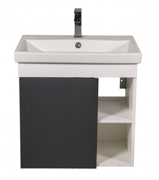 Тумба подвесная Aqua Rodos Амата графит с умывальником Elit 60 см
