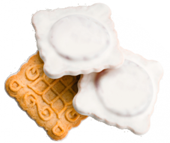 Печенье Делиция сдобное Маргаритка со вкусом черной смородины в молочной глазури 650 г 