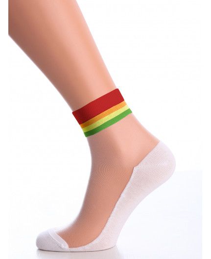 Носки женские Giulia WSM-023 р. 39-40 бело-красный 