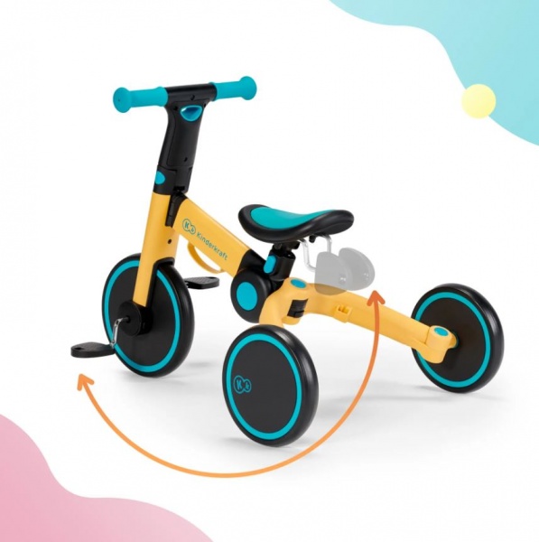 Велосипед детский Kinderkraft 3 в 1 4TRIKE Primrose Yellow желтый KR4TRI00YEL0000 