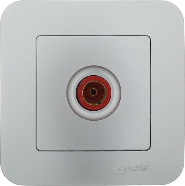 Розетка TV Makel Lillium Natural сріблястий