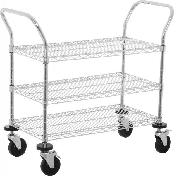 Візок виробничий металевий на 3 полиці 840x900x450 мм 
