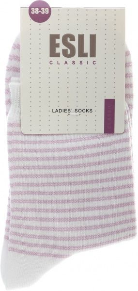 Шкарпетки Conte CLASSIC р. 25 білий із рожевим 