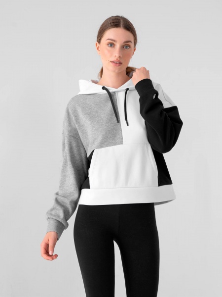 Джемпер 4F H4Z21-BLD022-10S р. S біло-сірий