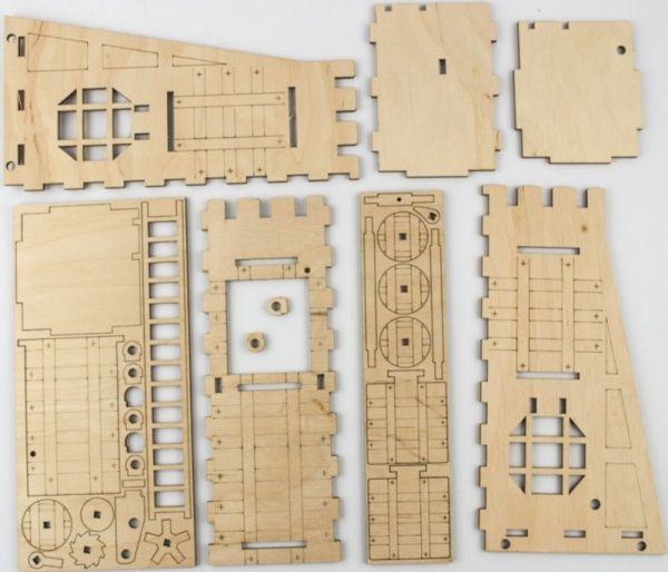 Деревянный 3D-конструктор Зірка Орудие Штурмовая башня 100727