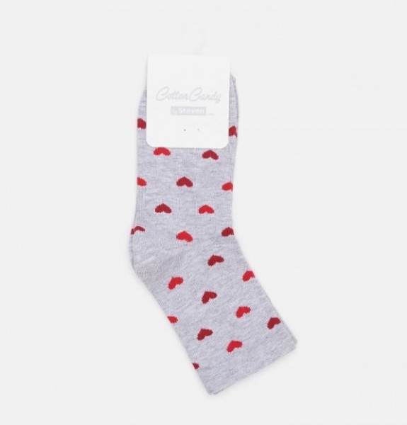 Шкарпетки дитячі для дівчаток Steven 14415 р. 32-34 світло-сірий меланж 