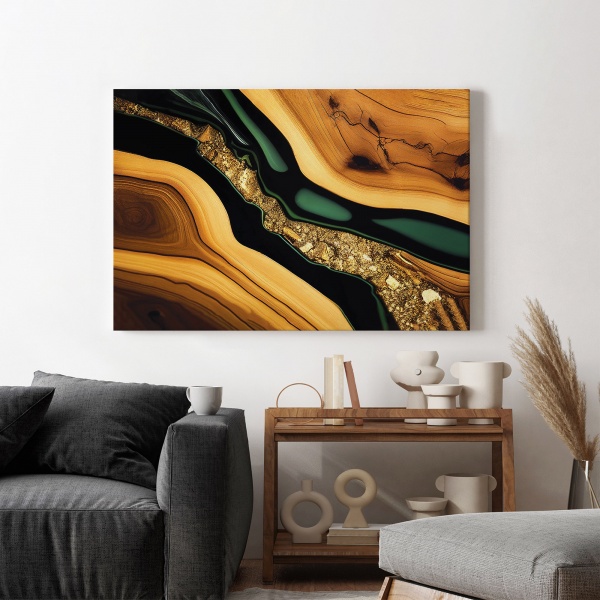 Картина на холсте Золотые камни 80x110 см WS Holst 21022145 