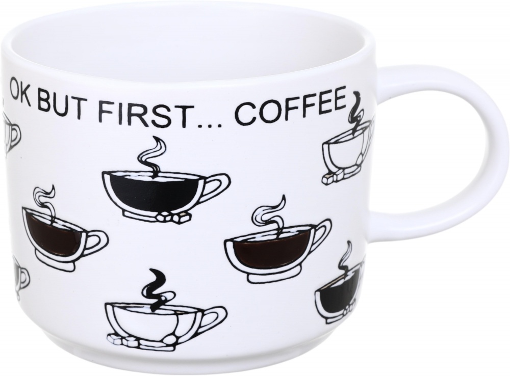 Чашка Fiora Caffeine First white