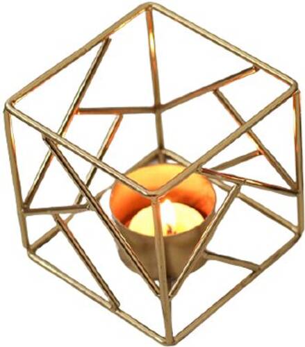Подсвечник Куб2 12х12х12 золото