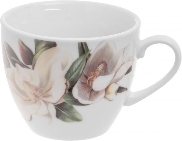 Чашка з блюдцем Біла Магнолія 200 мл K24-198-089 Keramia