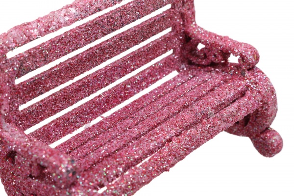 Декоративная подвеска Скамейка 9 см розовый HFK918P