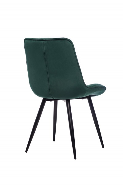 Стул обеденный Плото велюр зеленый/черный