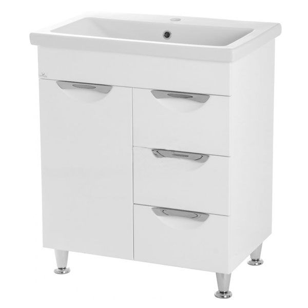 Тумба підлогова Сансервіс Laura-70 з умивальником біла