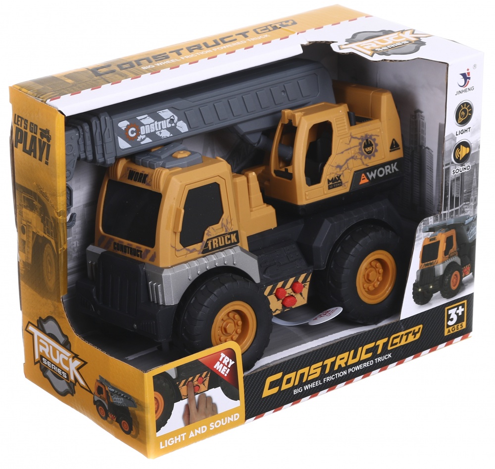 Автомобіль фрикційний JINHENG Місто будівельна-підйомний кран 25х13х18.5 см BOP1293316