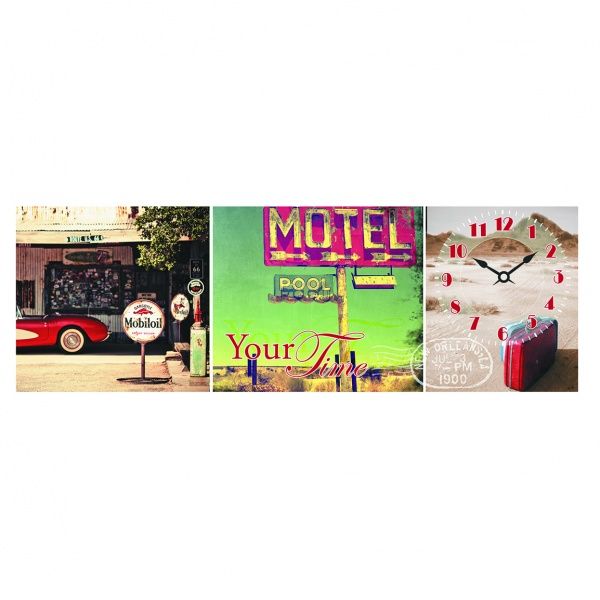 Годинник настінний на полотні Хайвей 06-307