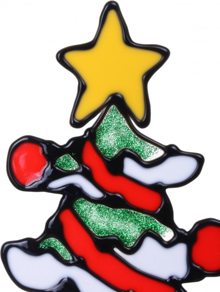 Наклейка декоративная силиконовая микс (6 дизайнов) в ассортименте 91409-PN 10x14 см