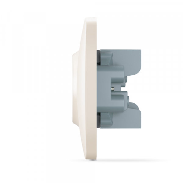 Розетка подвійна без заземлення Videx Binera IP20 кремовий VF-BNSK2-CR