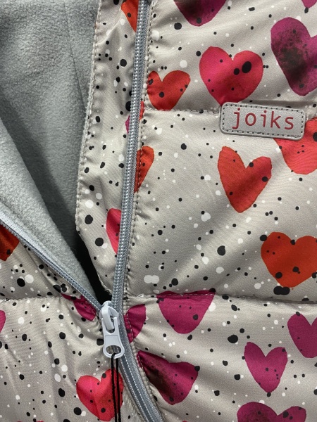 Комбинезон для девочек JOIKS Красные сердца серый р.86-92 KGS-20/2 