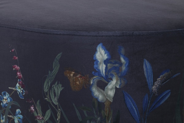 Пуф Essenza Элеонора Пионы 60х37х60 мм темно-синий 