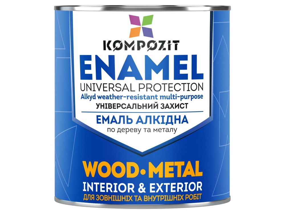 Эмаль алкидная Kompozit ПФ-115 Графит (RAL 7024), мат 0,25кг