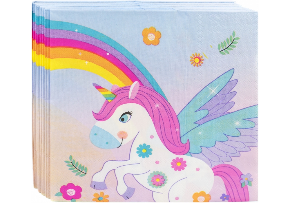 Набор салфеток двухслойных Unicorn 33х33 см Maxi 20 шт.