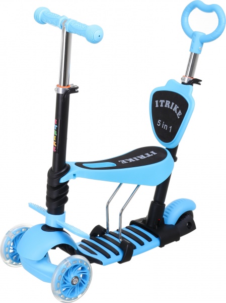 Самокат-біговел iTrike JR 3-026-K MAXI 5в1 блакитний 