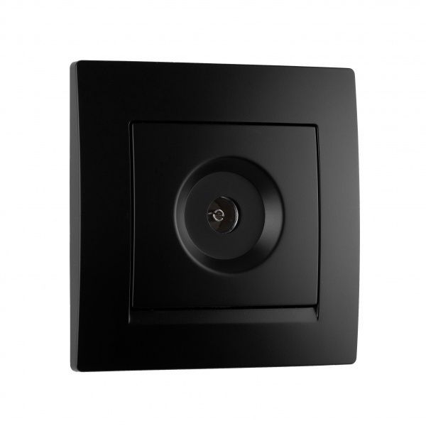 Розетка TV прохідна UP! (Underprice) One Plus антрацит 706-4242-129