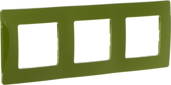 Рамка трехместная Legrand Etika универсальная зеленый папоротник 672543