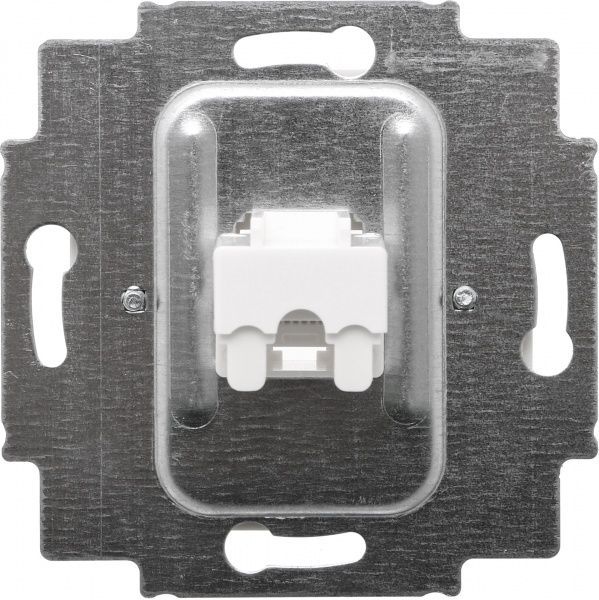 Розетка комп'ютерна + телефонна ABB Basic 55 білий 2561-94-507 DIY