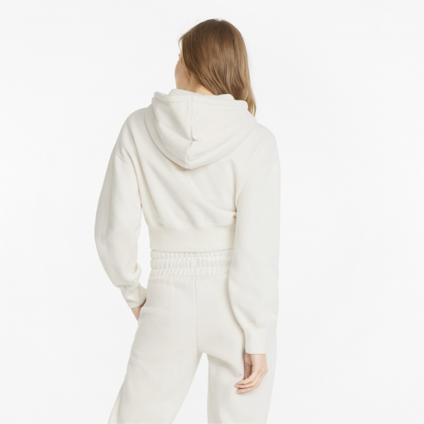 Джемпер Puma Classics Crop Hoodie 53351199 р. XL белый