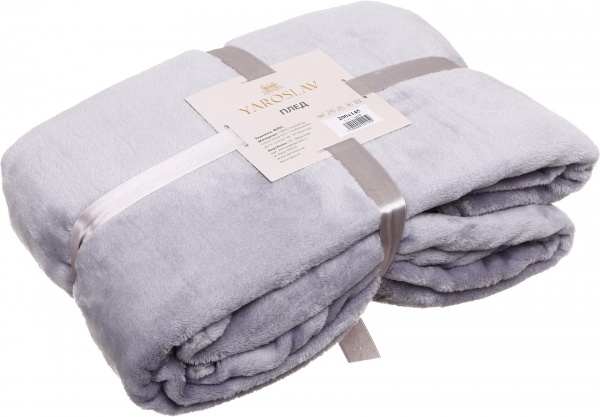 Плед Мікрофібра 170x200 см сірий Ярослав 