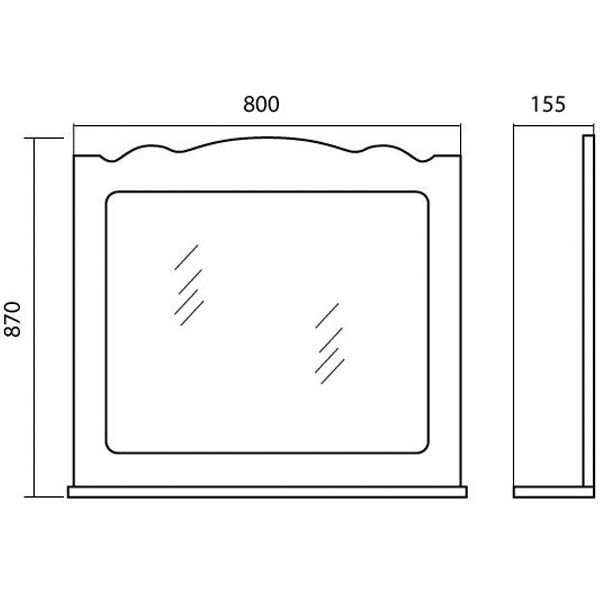 Дзеркало Аква-Родос Класік 80 см